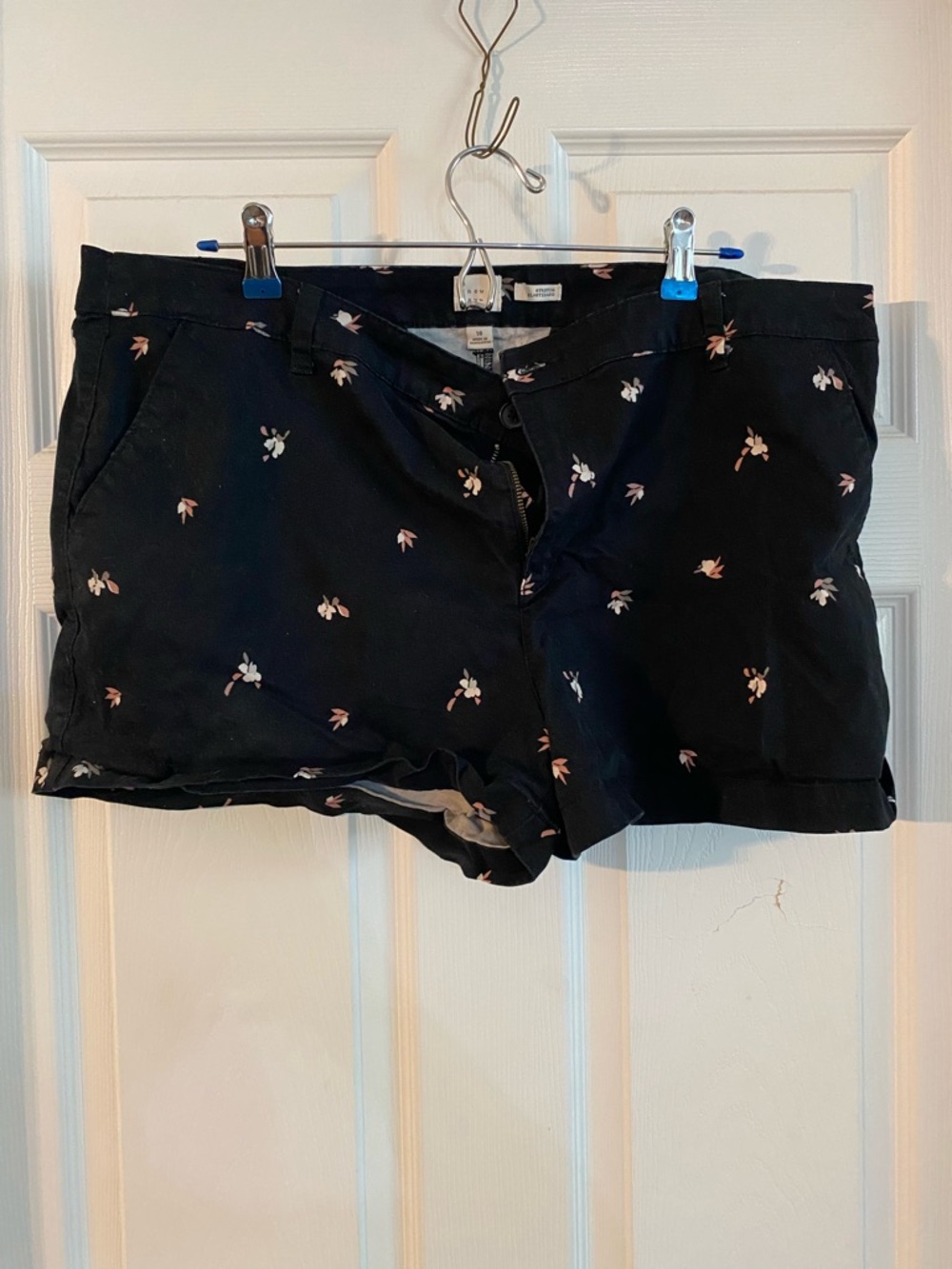 a new day Black Floral Print Jean Shorts
